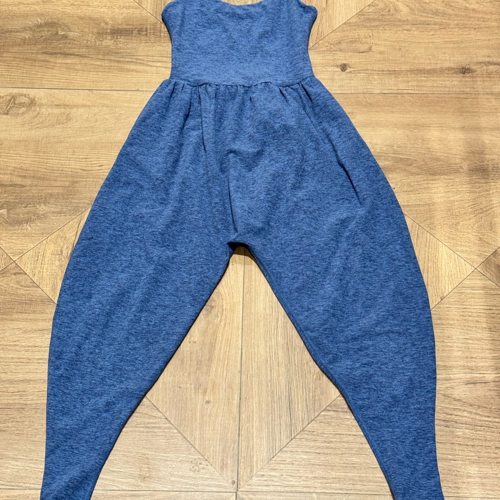 Women's Blue Jumpsuit Leggings